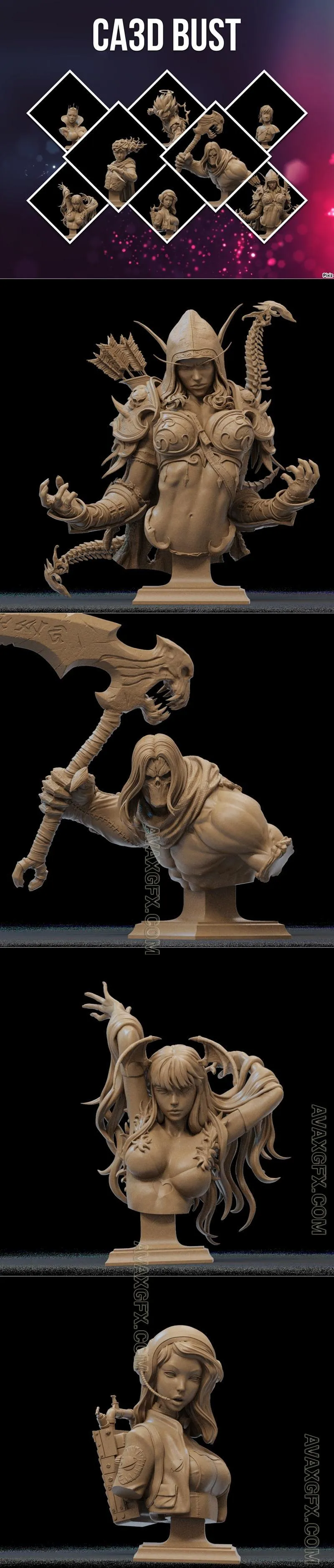 Ca 3d Studios - Bust May 2024 - STL 3D Model