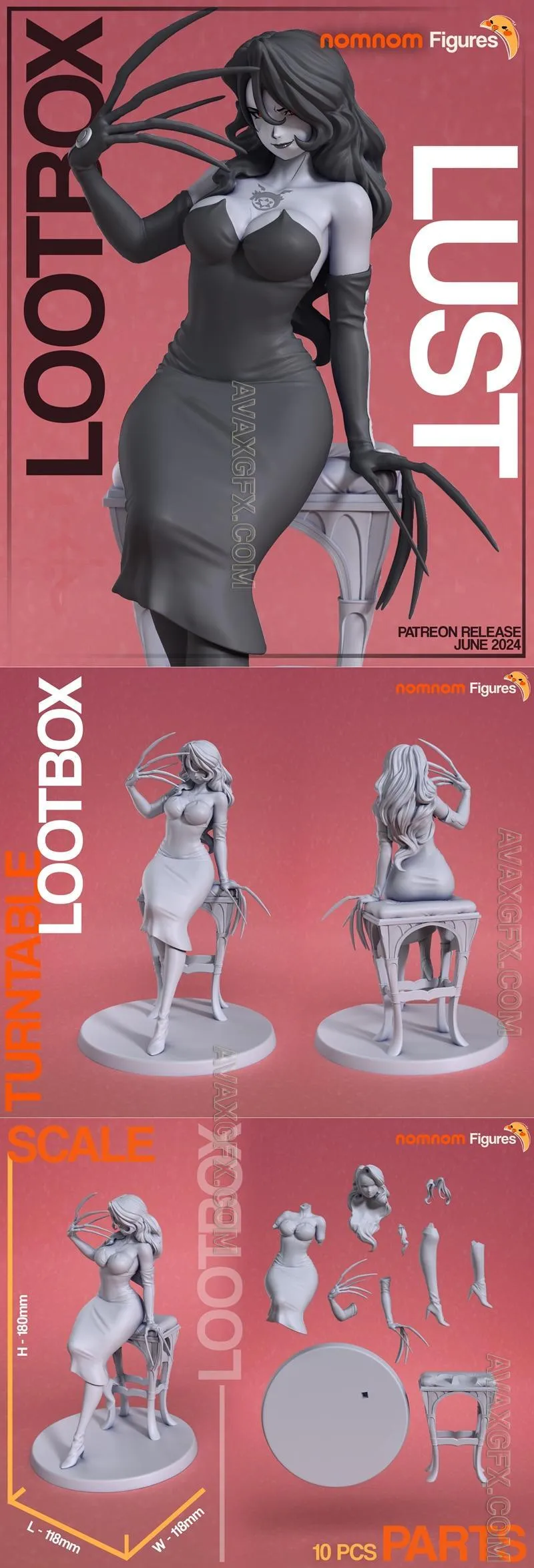 Nomnom Figures - Lust - STL 3D Model