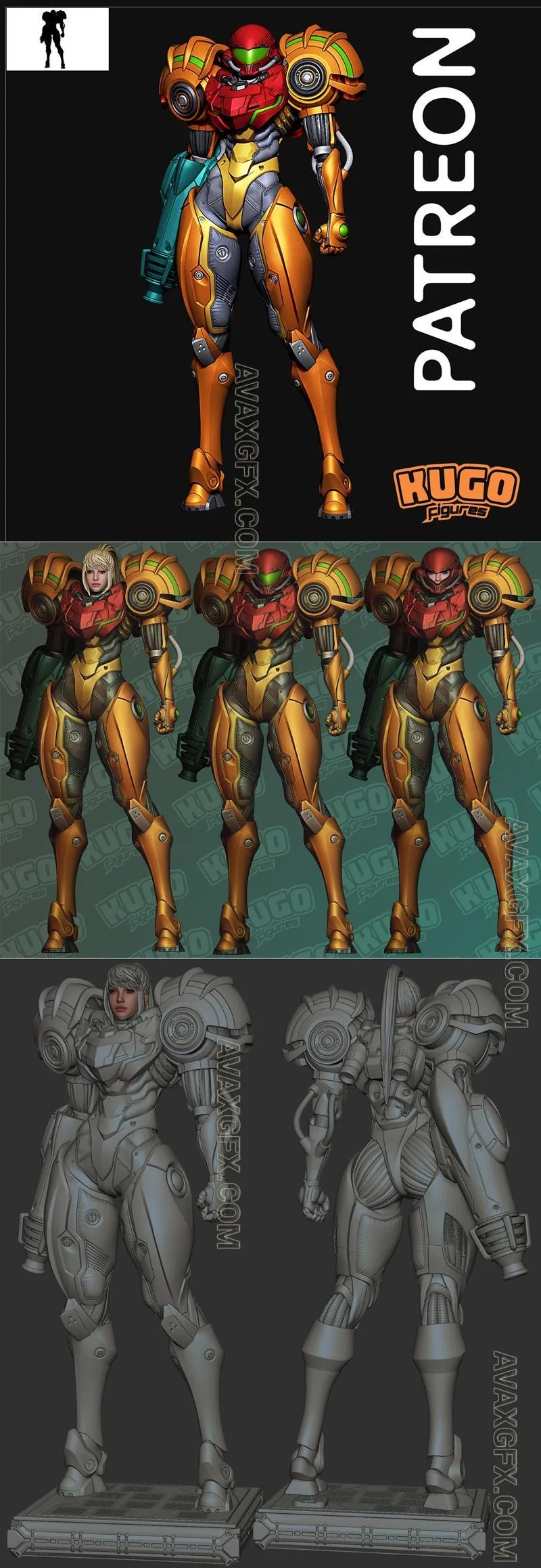 KuGo figures - Samus - STL 3D Model