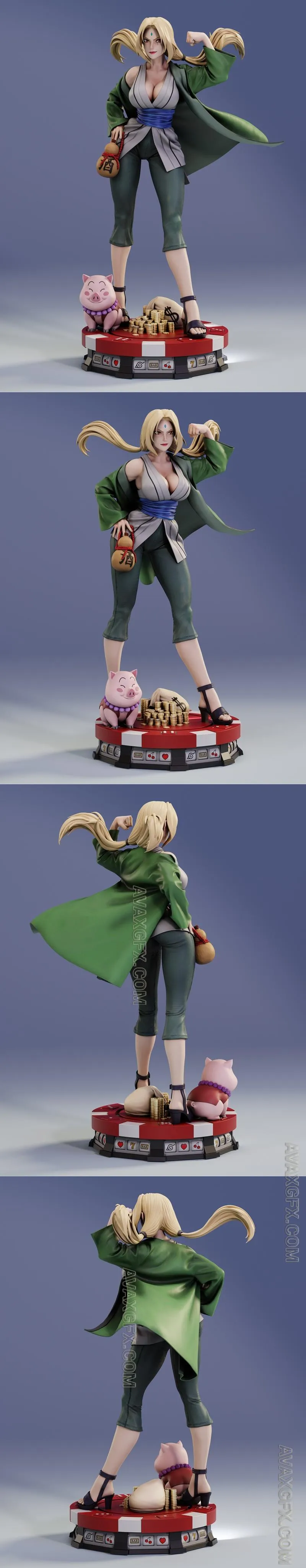 KuGo figures - Tsunade - STL 3D Model