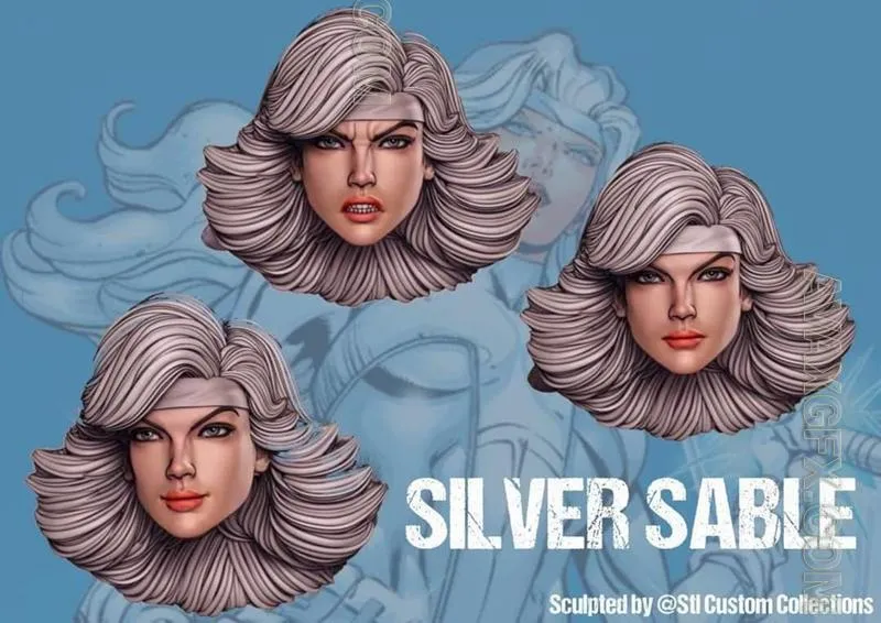 Silver Sable - STL 3D Model