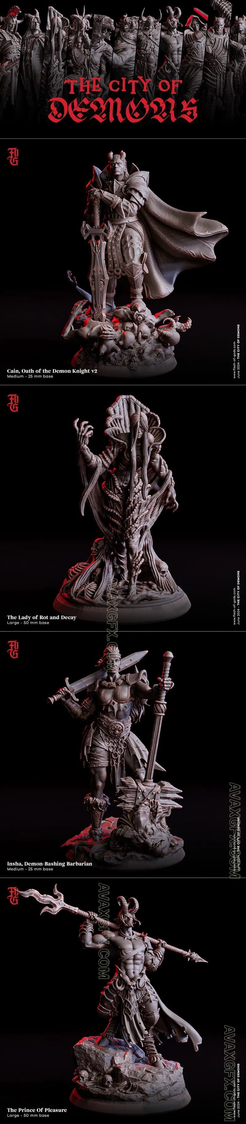 Flesh Of Gods - The City Of Demons June 2024 - STL 3D Model » AVAXGFX