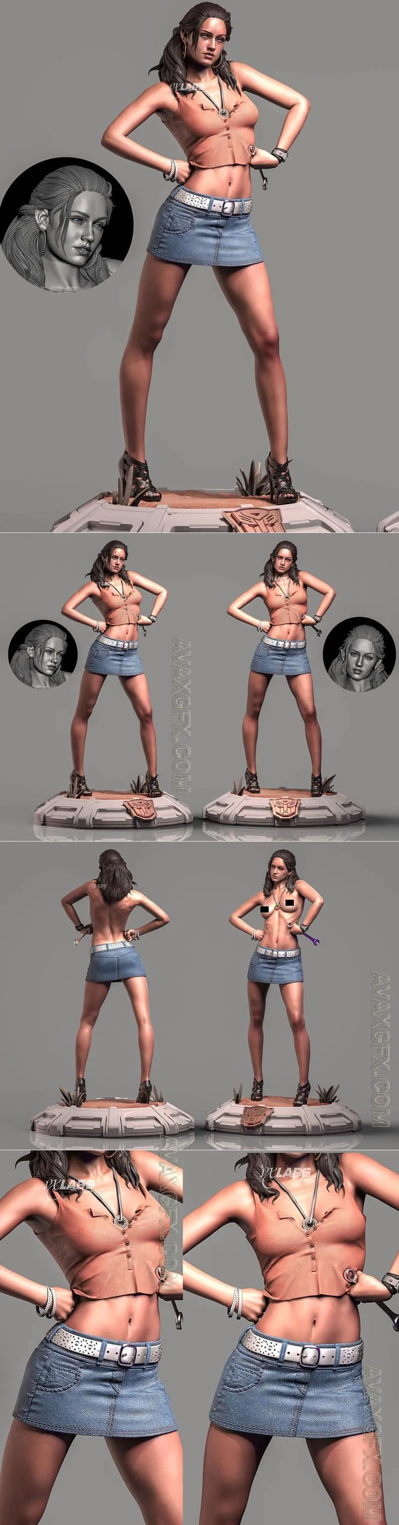 VX-Labs - Megan Fox - Transformers - STL 3D Model