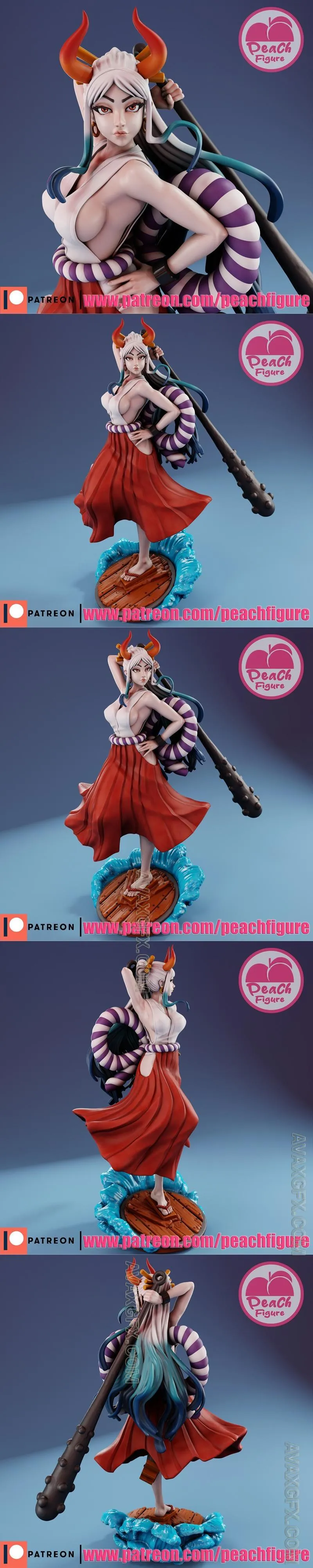 Peach Figure - Yamato One Piece - STL 3D Model