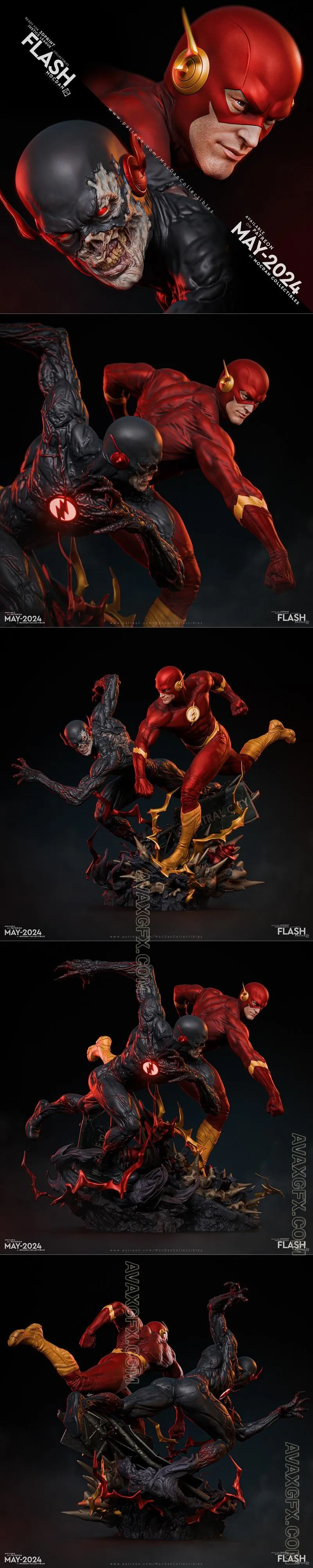 MocDan Collectibles - Flash vs BlackFlash - DC Comics - STL 3D Model