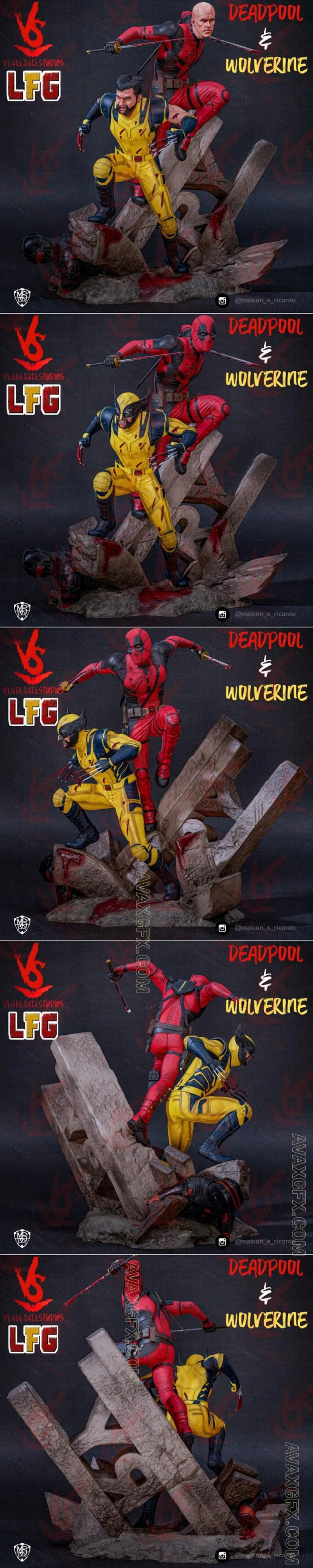 Vengeancestudios - Deadpool & Wolverine - STL 3D Model