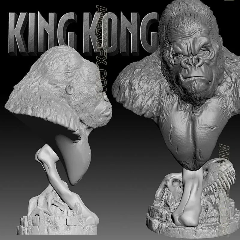 Kong Torso Base Life Size - STL 3D Model