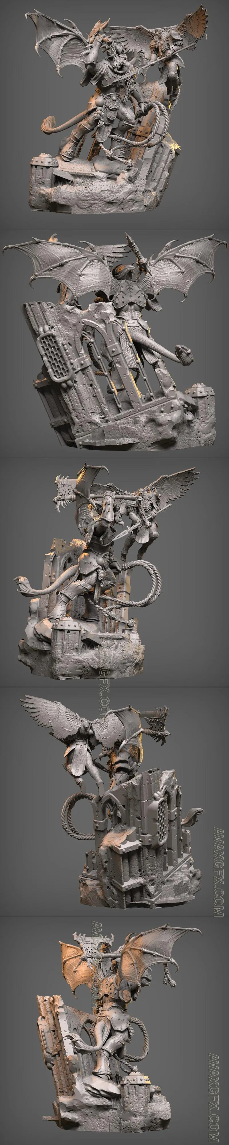 Ka'bandha Sanguinius Diorama - STL 3D Model