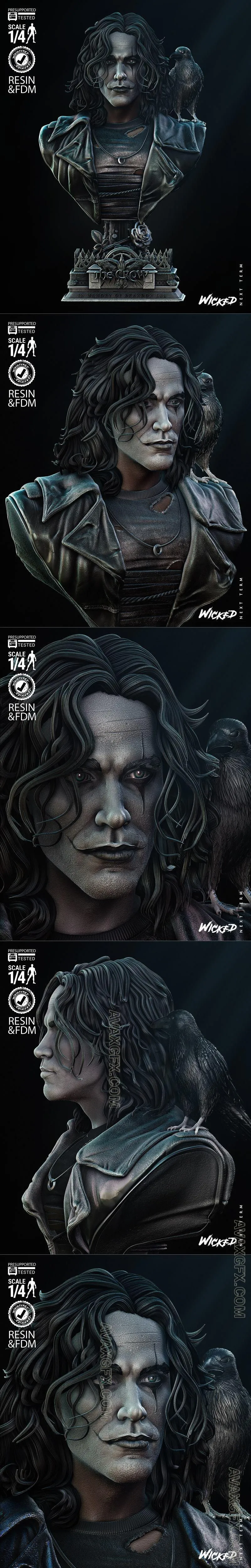 WICKED - The Crow Bust Portrait - STL 3D Model