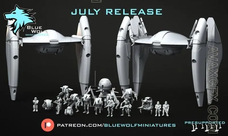 Blue Wolf Miniatures July 2023 - STL 3D Model