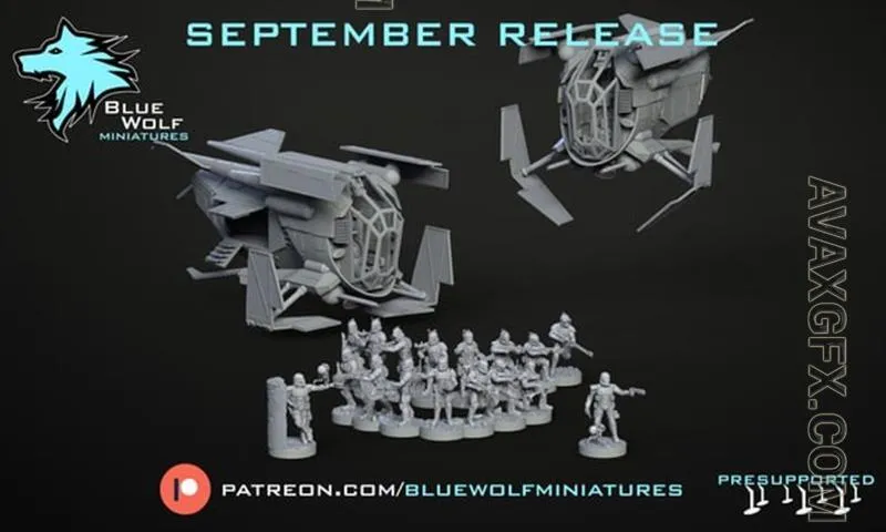 Blue Wolf Miniatures September 2023 - STL 3D Model