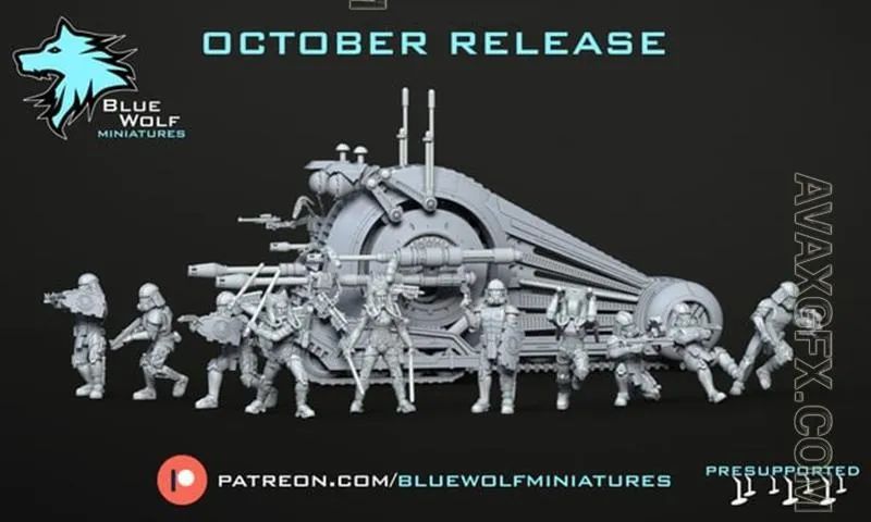 Blue Wolf Miniatures October 2023 - STL 3D Model