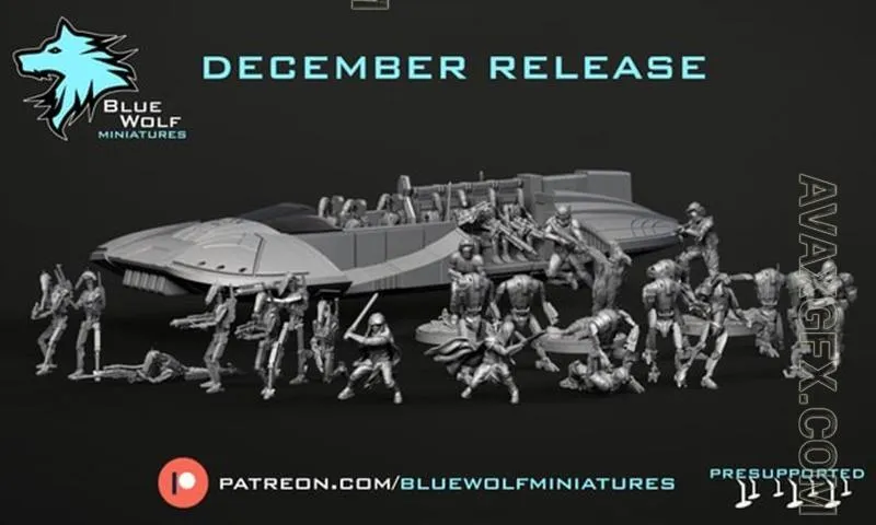 Blue Wolf Miniatures December 2023 - STL 3D Model