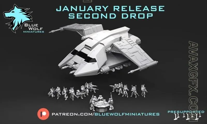 Blue Wolf Miniatures January 2024 - STL 3D Model