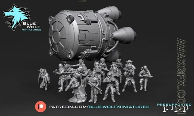 Blue Wolf Miniatures February 2024 - STL 3D Model