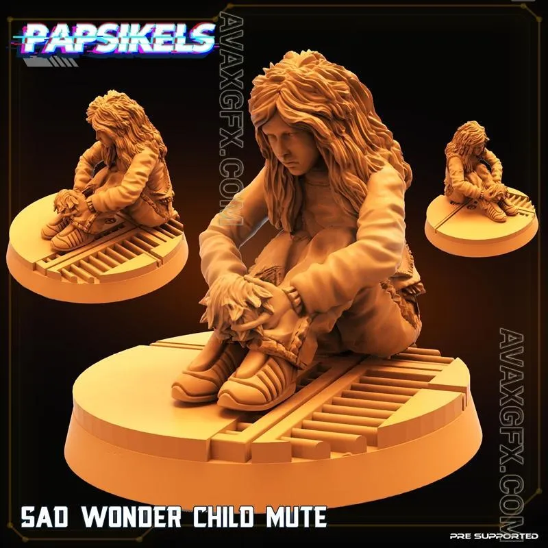 Sad Wonder Child Mute - STL 3D Model
