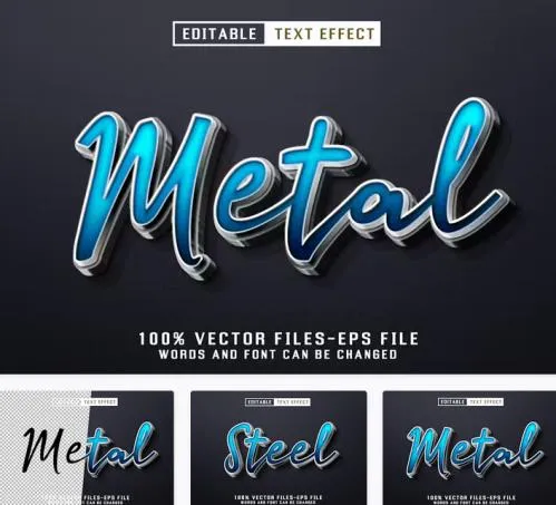 Metal Editable Text Effect - RFU4K6L