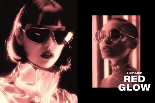 Red Glow Photo Effect for Posters - CJEZS3Z