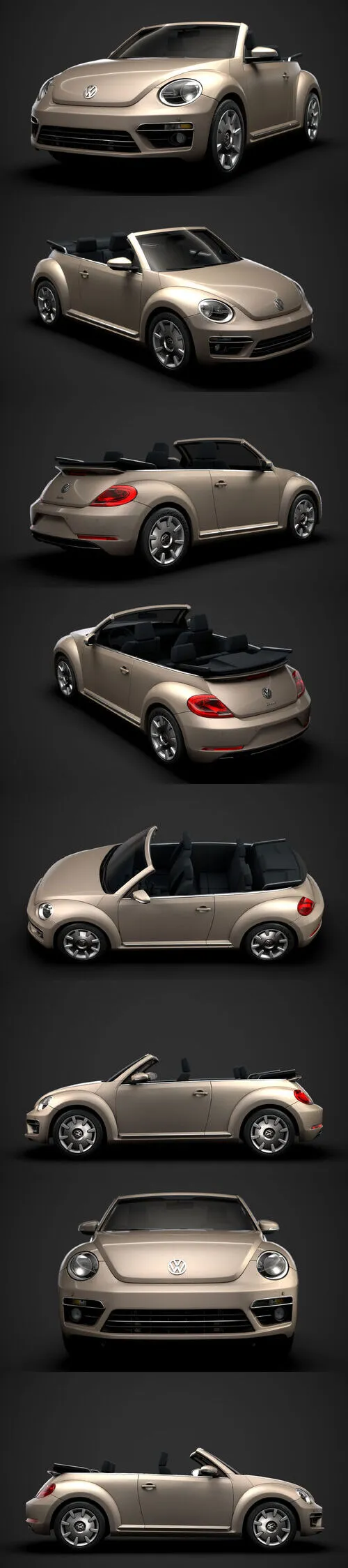 VW Beetle Final Edition Convertible 2020 3D Model
