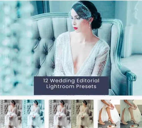 12 Wedding Editorial Lightroom Presets - ZJUJN65
