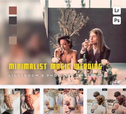 6 Minimalist Magic Wedding Lightroom and Photoshop - AZYWBYH