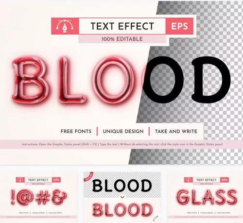 White Blood Editable Text Effect - 193281580