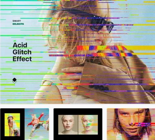 Acid Glitch Photo Effect - 278460895