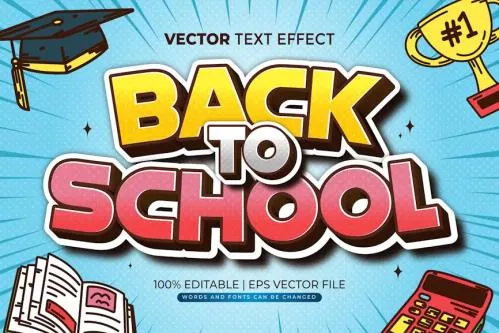 Back To School Editable Text Effect - CSD77DZ