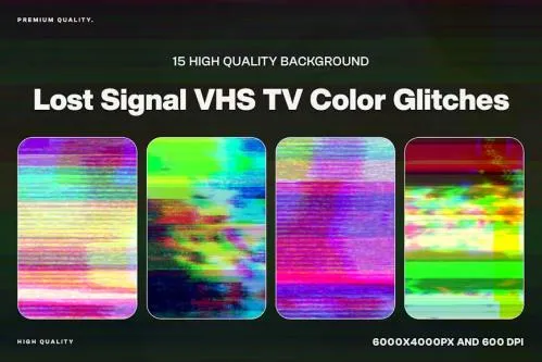 Lost Signal VHS TV Color Glitch - VXKQ5NN
