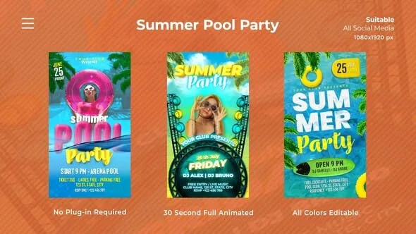 Summer Pool Party Instagram Reels 52517392 Videohive