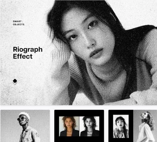 Grainy Risograph Photo Effect - 234739016