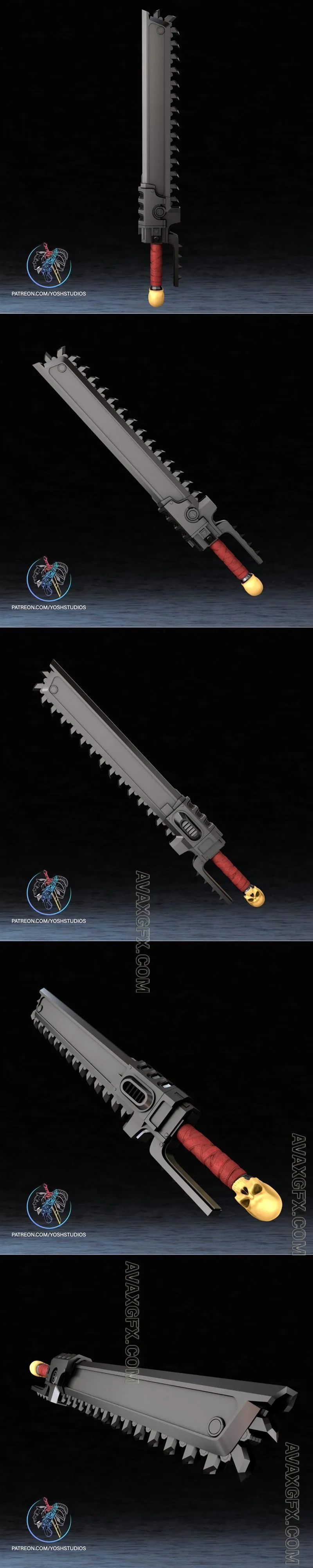 40k Chain Sword - STL 3D Model
