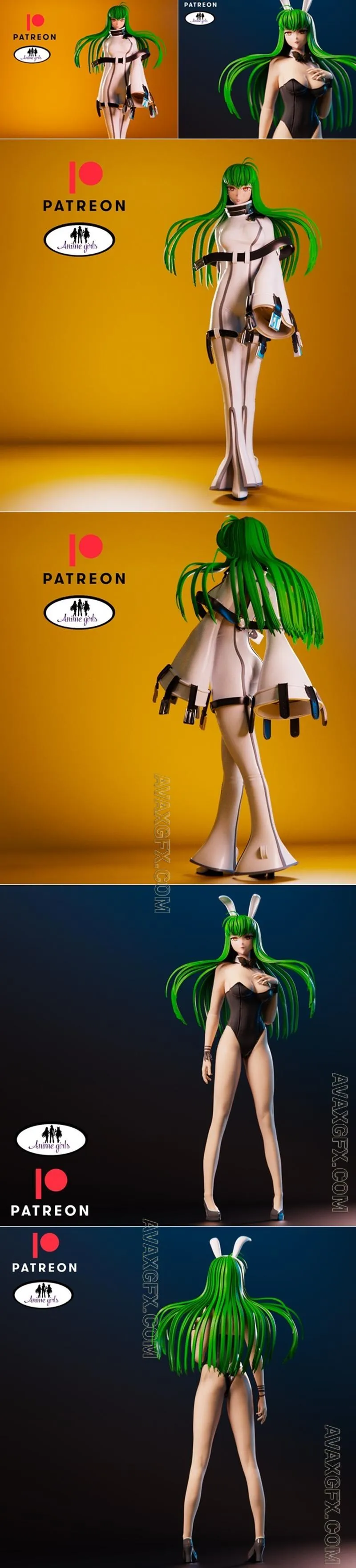 Anime Girls - C.C. Code Geas - STL 3D Model