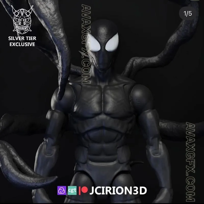 Symbiote Spiderman - STL 3D Model