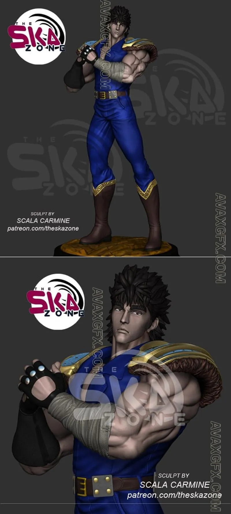 Kenshiro - Hokuto no Ken - STL 3D Model