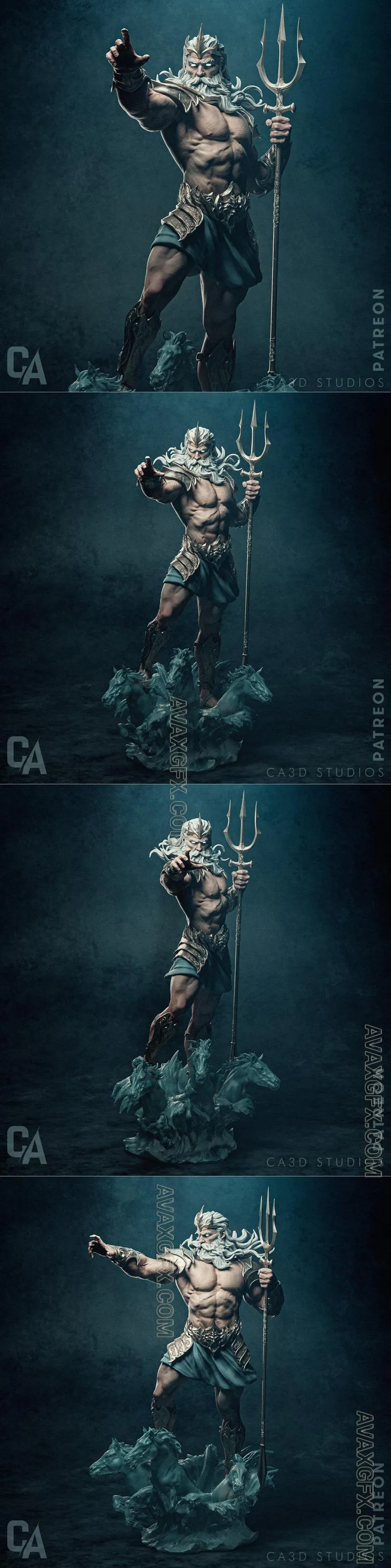 Ca 3d Studios - Poseidon - STL 3D Model