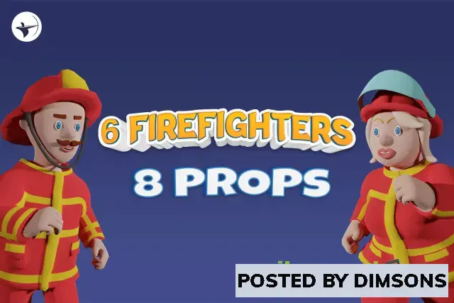 Unity 3D-Models Firefighters with Props v1.0