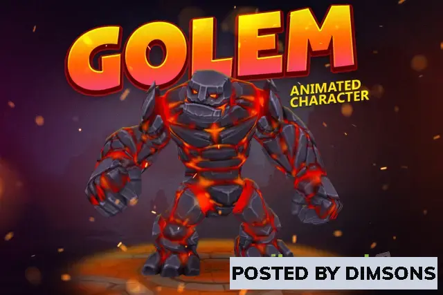 Unity 3D-Models Golem animated character v1.0