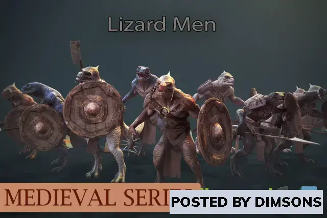 Unity 3D-Models Lizard Men v1.8