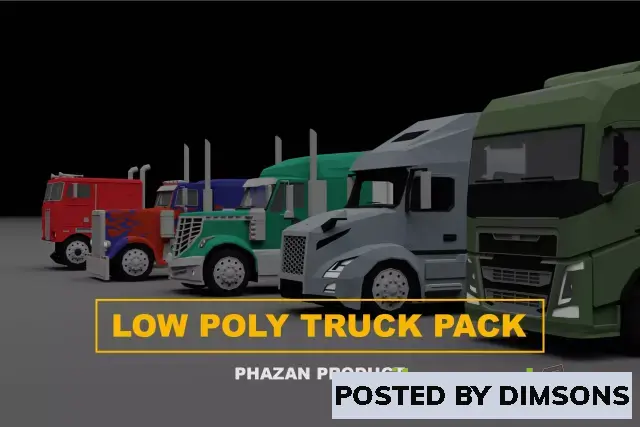 Unity 3D-Models Low Poly Truck Pack v1.0