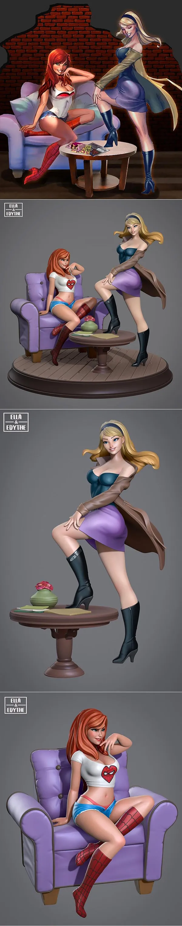Mary Jane & Gwen Stacy – 3D Print