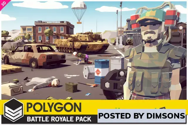 Unity 3D-Models POLYGON Battle Royale - Low Poly 3D Art by Synty v1.7.1