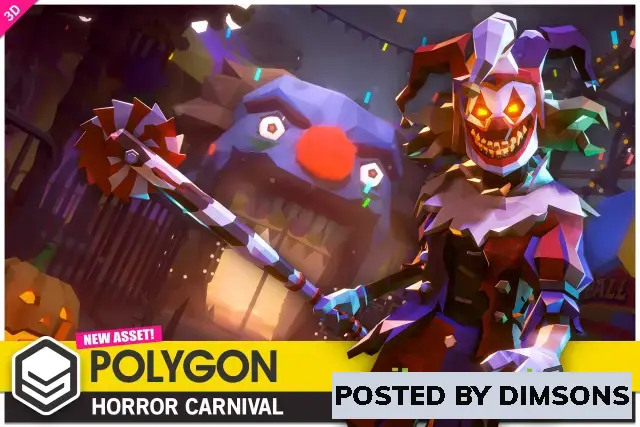 Unity 3D-Models POLYGON Horror Carnival - Low Poly 3D Art by Synty v1.02