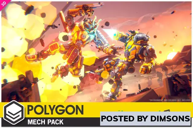 Unity 3D-Models POLYGON - Mech Pack - Low Poly 3D Art by Synty v1ю2