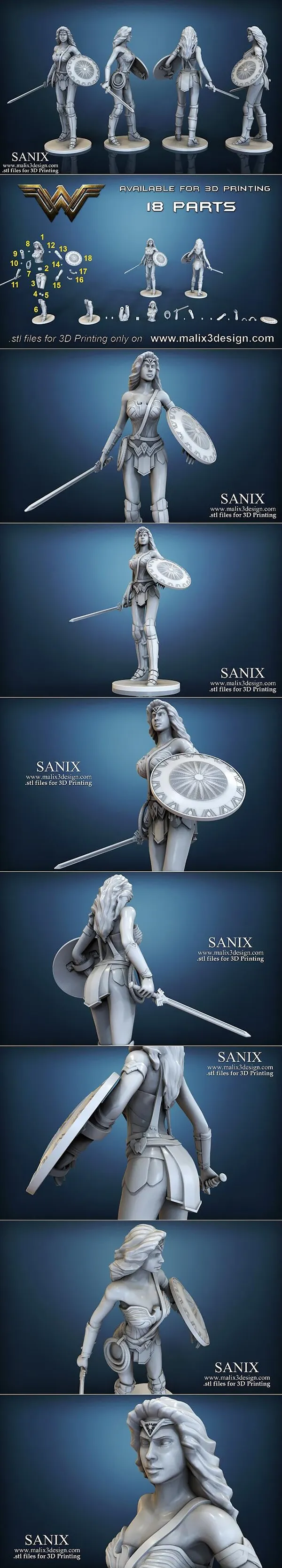 Sanix – Wonder Woman – 3D Print