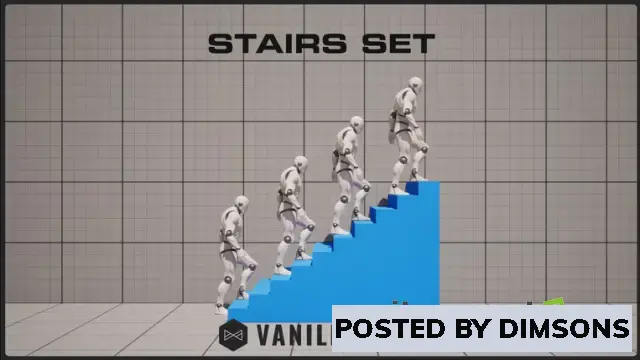 Unreal Engine Animations Stairs Set v5.0+