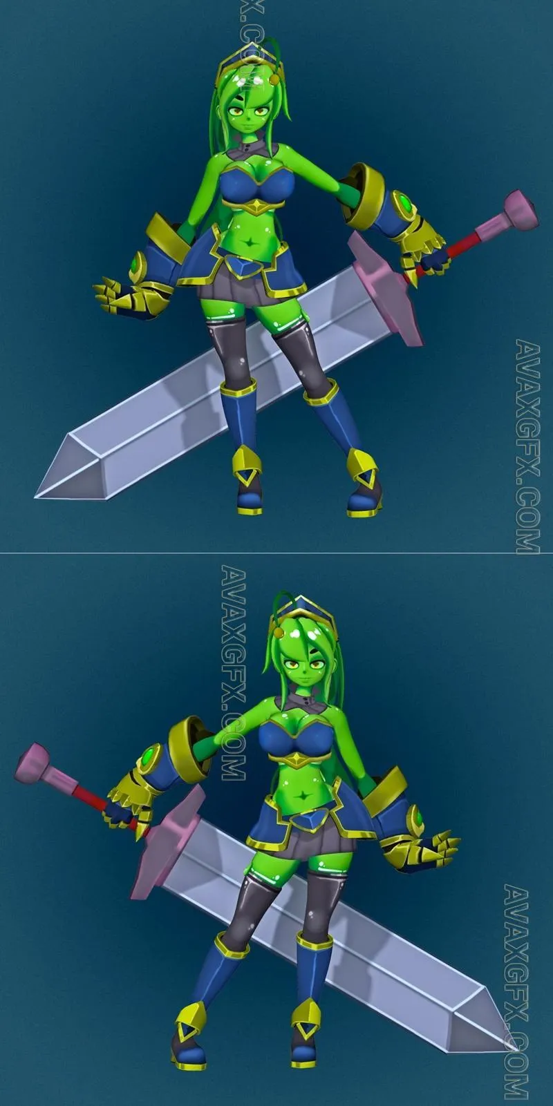 Lime the Slime Knight - STL 3D Model