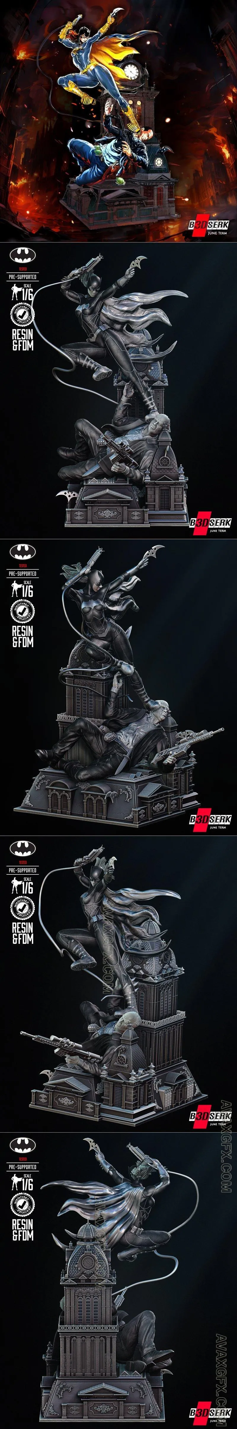 B3DSERK - Batgirl Sculpture - STL 3D Model
