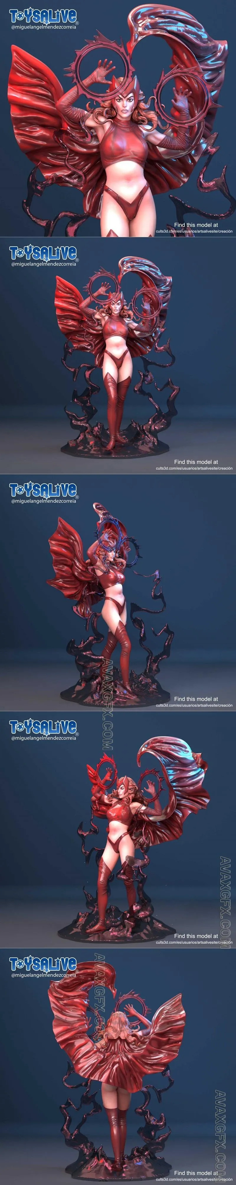 Artsalivesite - Scarlet Witch - STL 3D Model
