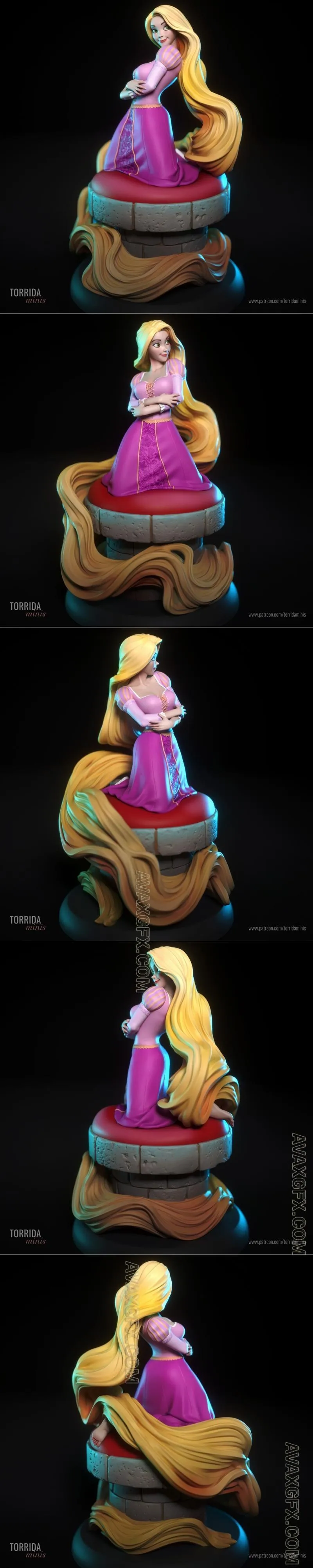 Torrida Minis - Rapunzel - STL 3D Model